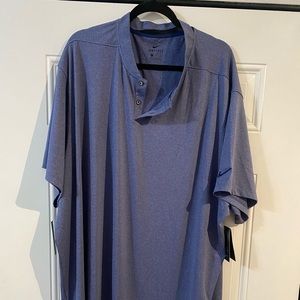 Nike golf blade collar shirt blue size 4xl NWT